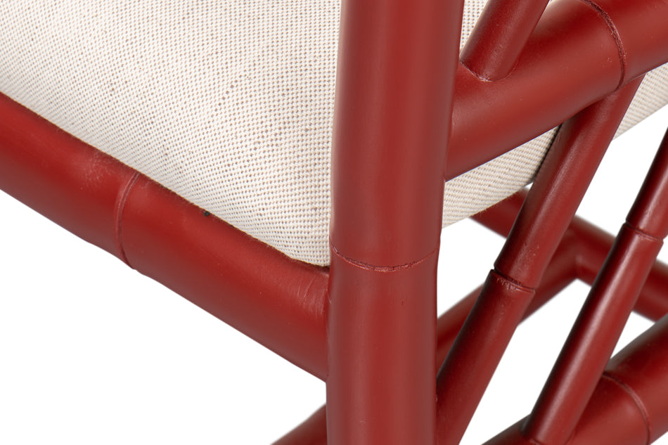 Brighton Bamboo Side Chair, Red by Sarreid Ltd - view 9