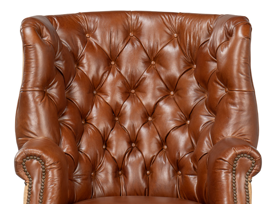 Welsh Leather & Jute Chair by Sarreid Ltd - view 12