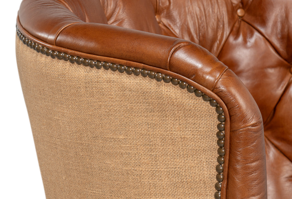 Welsh Leather & Jute Chair by Sarreid Ltd - view 9