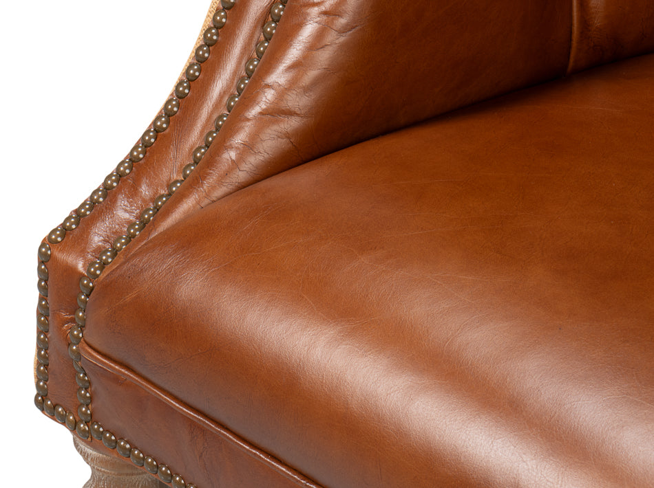 Welsh Leather & Jute Chair by Sarreid Ltd - view 11