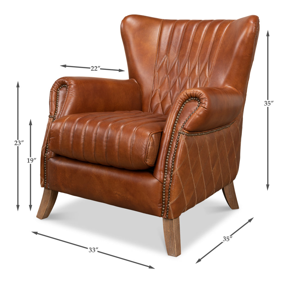 Bugatti Arm Chair by Sarreid Ltd - view 12