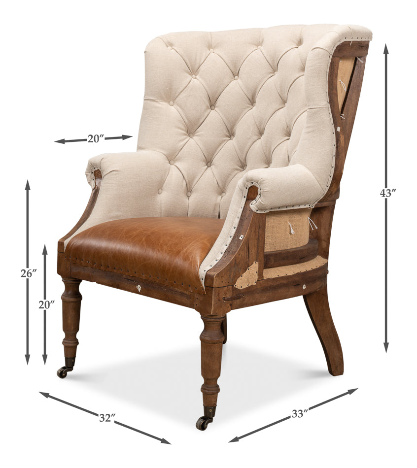Welsh Chair by Sarreid Ltd - view 6
