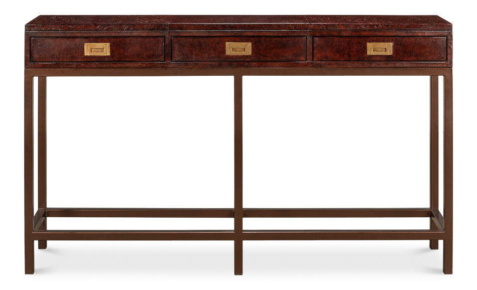 Campaign Embossed Console by Sarreid Ltd - view 2