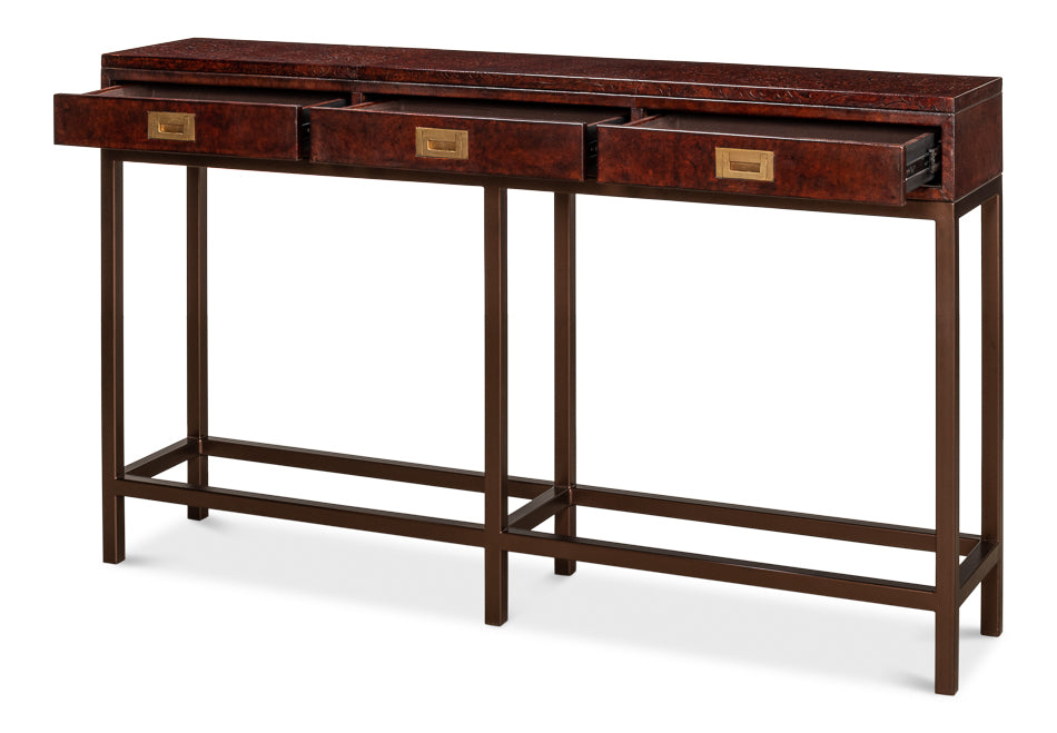 Campaign Embossed Console by Sarreid Ltd - view 3