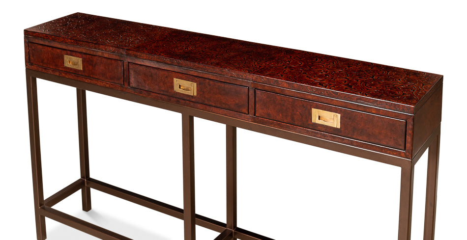 Campaign Embossed Console by Sarreid Ltd - view 4