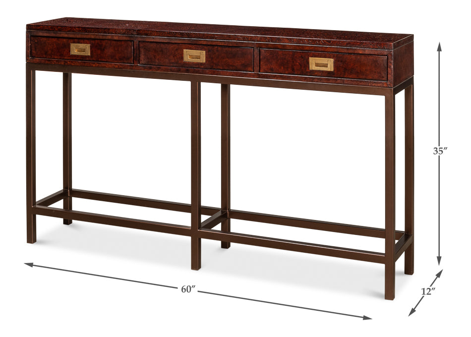 Campaign Embossed Console by Sarreid Ltd - view 6