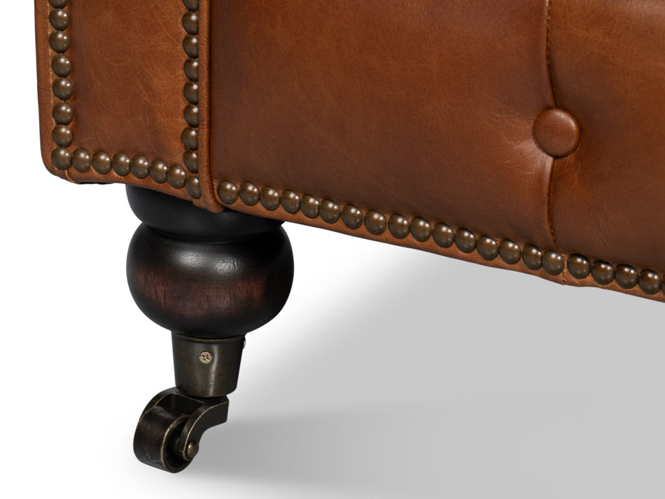 Castered Chesterfield Sofa by Sarreid Ltd - view 9