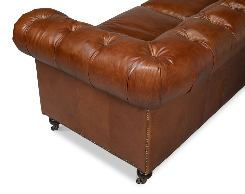 Castered Chesterfield Sofa by Sarreid Ltd - view 10