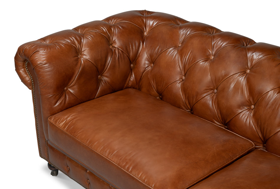 Castered Chesterfield Sofa by Sarreid Ltd - view 4