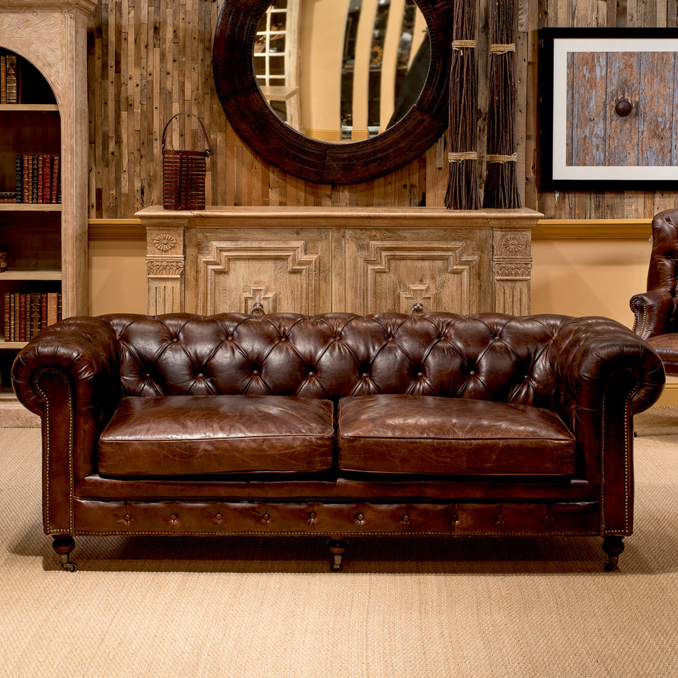 Castered Chesterfield Sofa by Sarreid Ltd - view 11