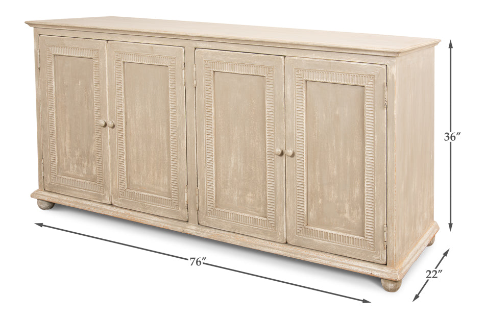 Pie Crust Door Sideboard by Sarreid Ltd - view 6