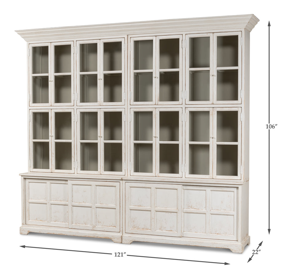 Glass Front Bookcase by Sarreid Ltd - view 7