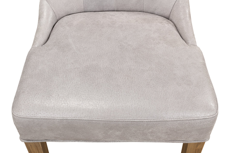 Sophie Side Chair,Gray Leather by Sarreid Ltd - view 9
