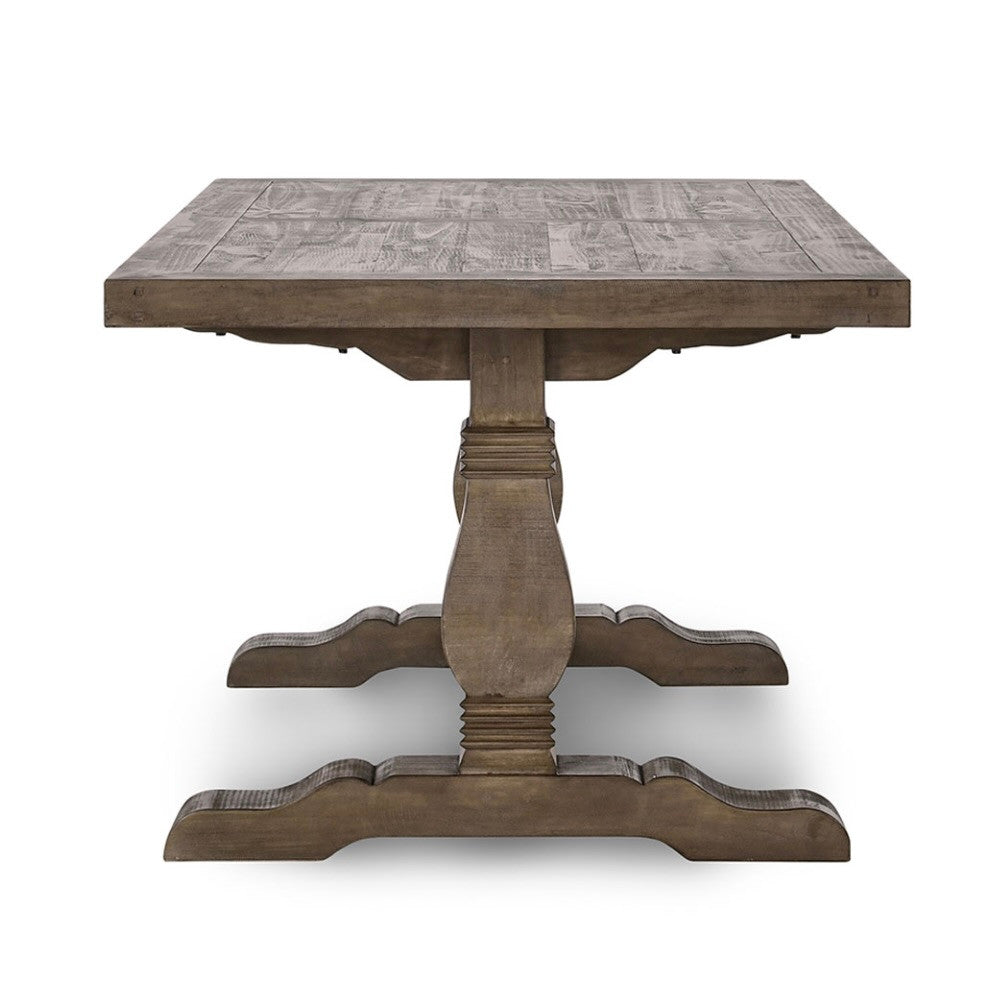 Farmhouse Reclaimed Wood Trestle Dining Table 78"
