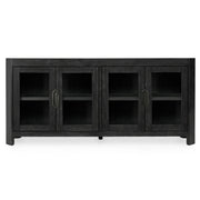 MacArthur 84" Reclaimed Oak 4-Door Cabinet in Antique Black