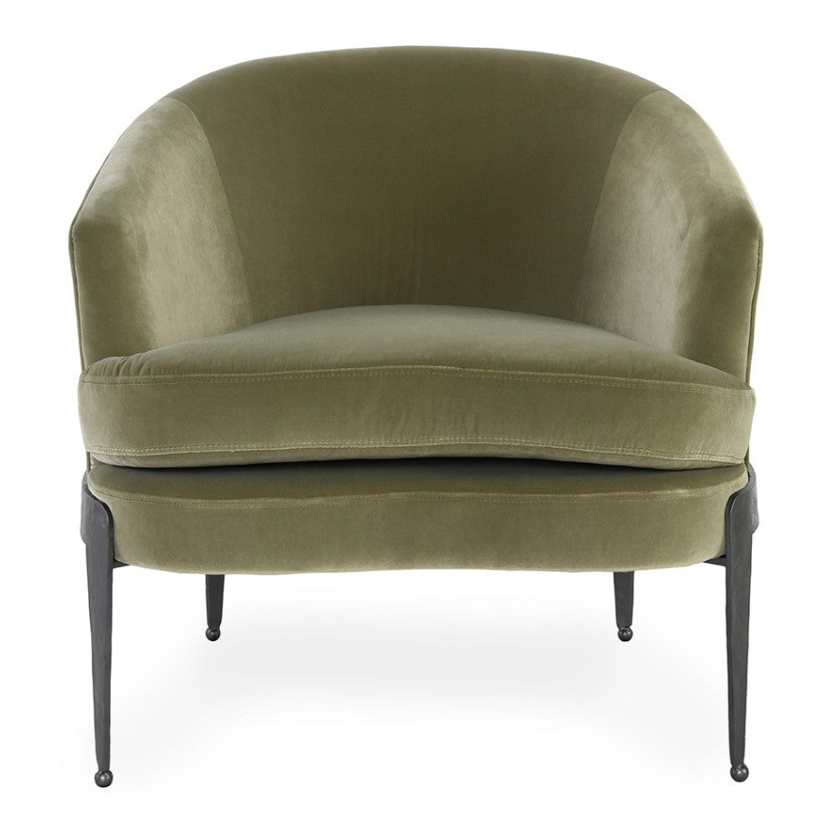 Aurelia Olive Green Velvet Accent Chair 