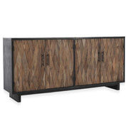 Anton Reclaimed Wood 4-Door Sideboard in Black