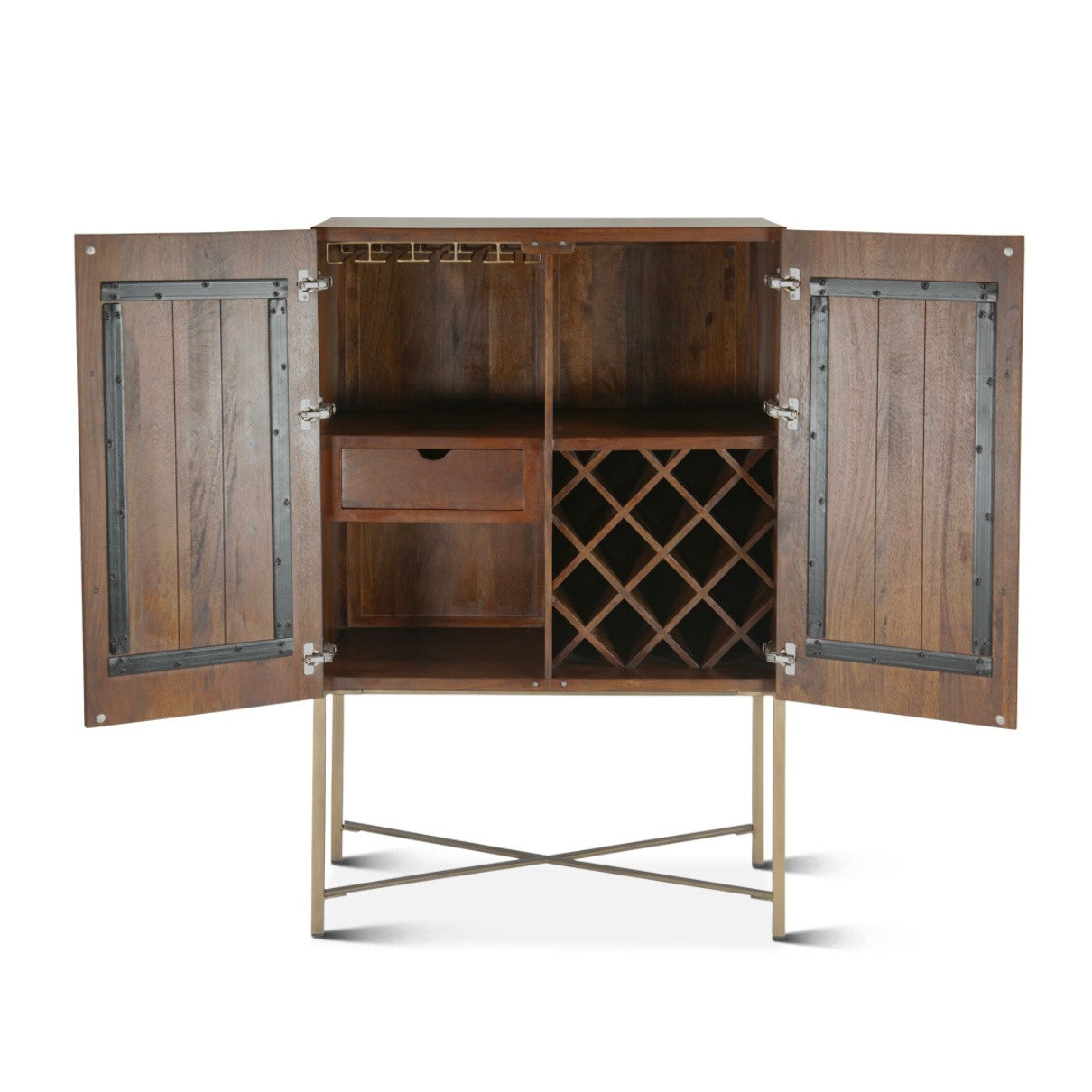 Zoey Contemporary Solid Wood Bar Cabinet