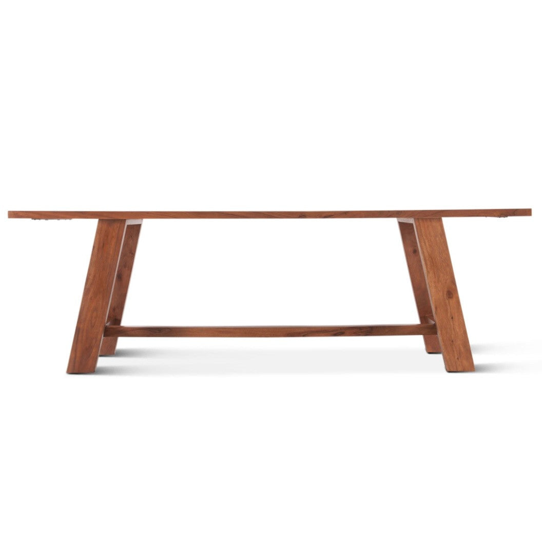 Savannah 94" Acacia Wood Dining Table Cinnamon Brown