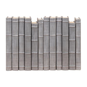 Heather Gray Linen Books, Set/12 by Sarreid Ltd