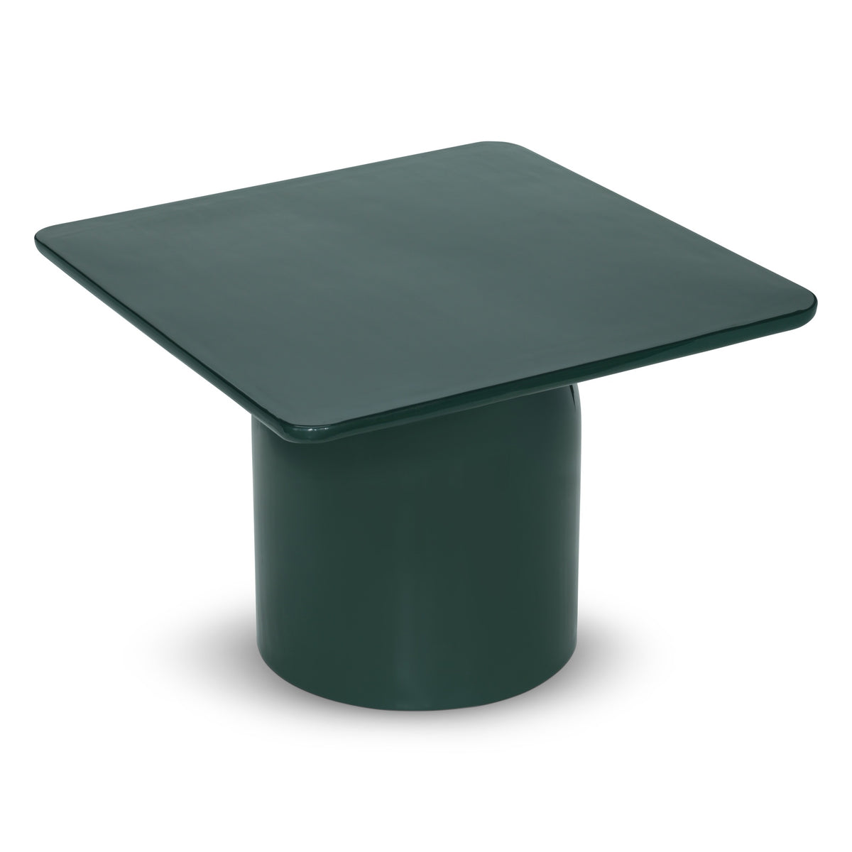 Alessia Tall Enamel Coffee Table Obsidian Green, 16.5" by Urbia - detail 2