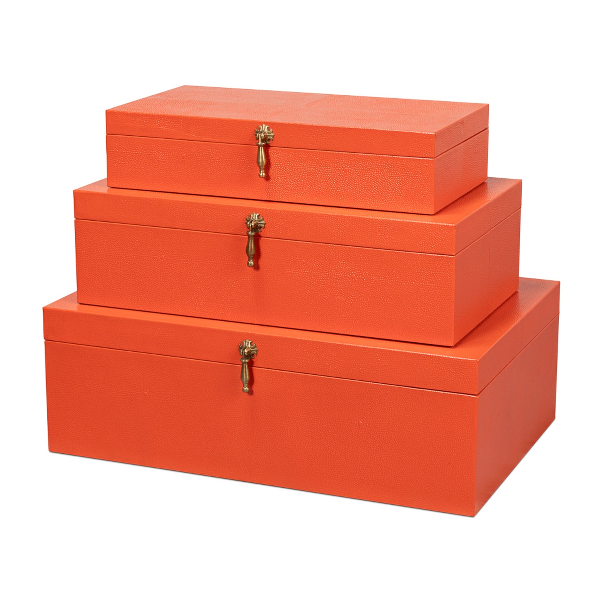 Cosmos Nesting Boxes,S/3 Orangeade by Sarreid Ltd
