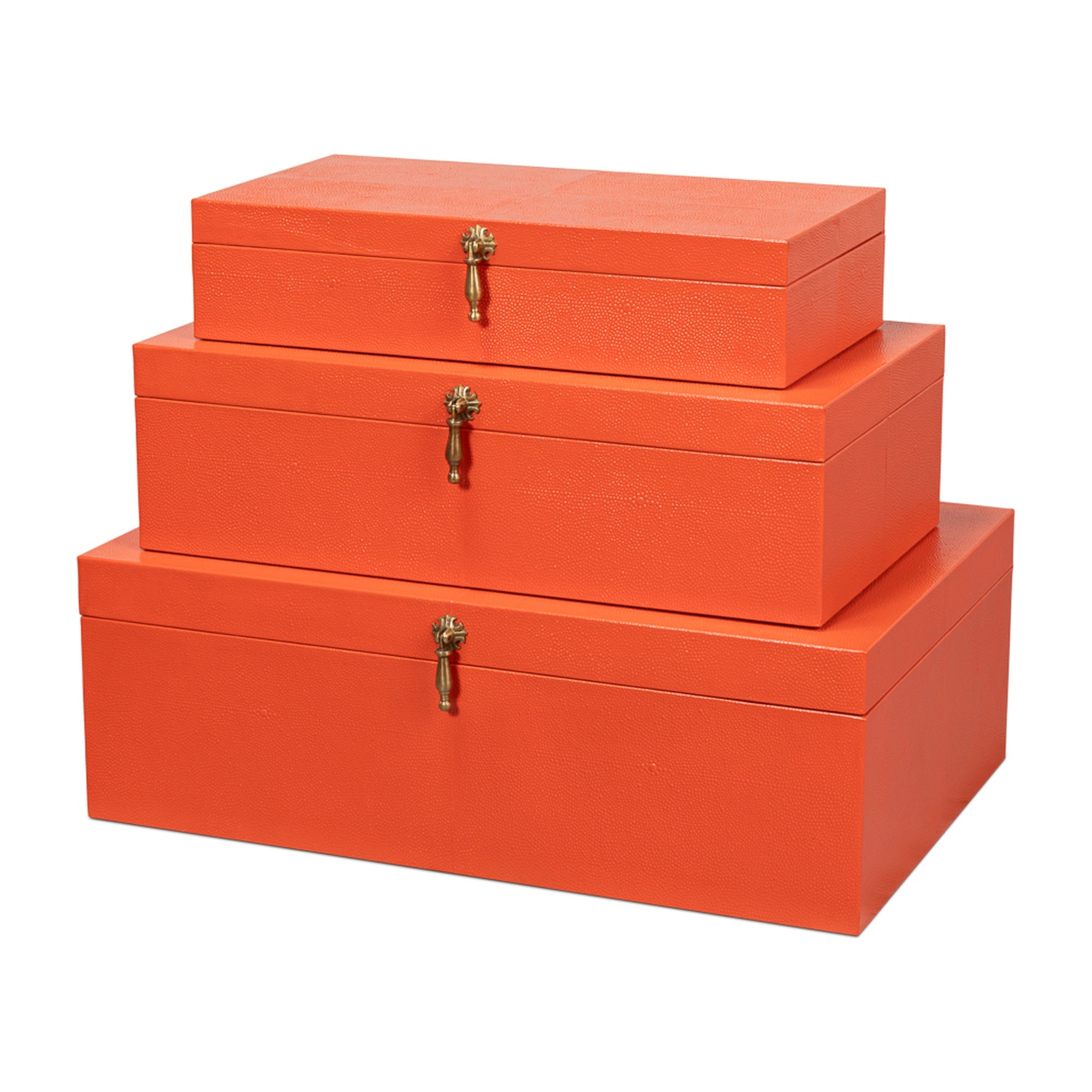 Cosmos Nesting Boxes,S/3 Orangeade by Sarreid Ltd