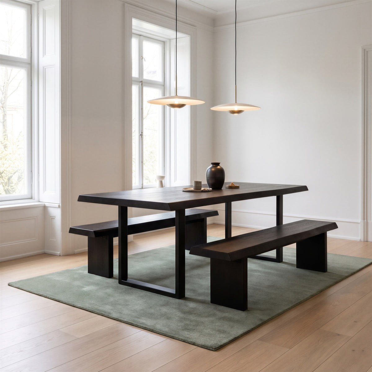 Brooks Bench 65" - Ebonized Frame by Urbia - detail 9