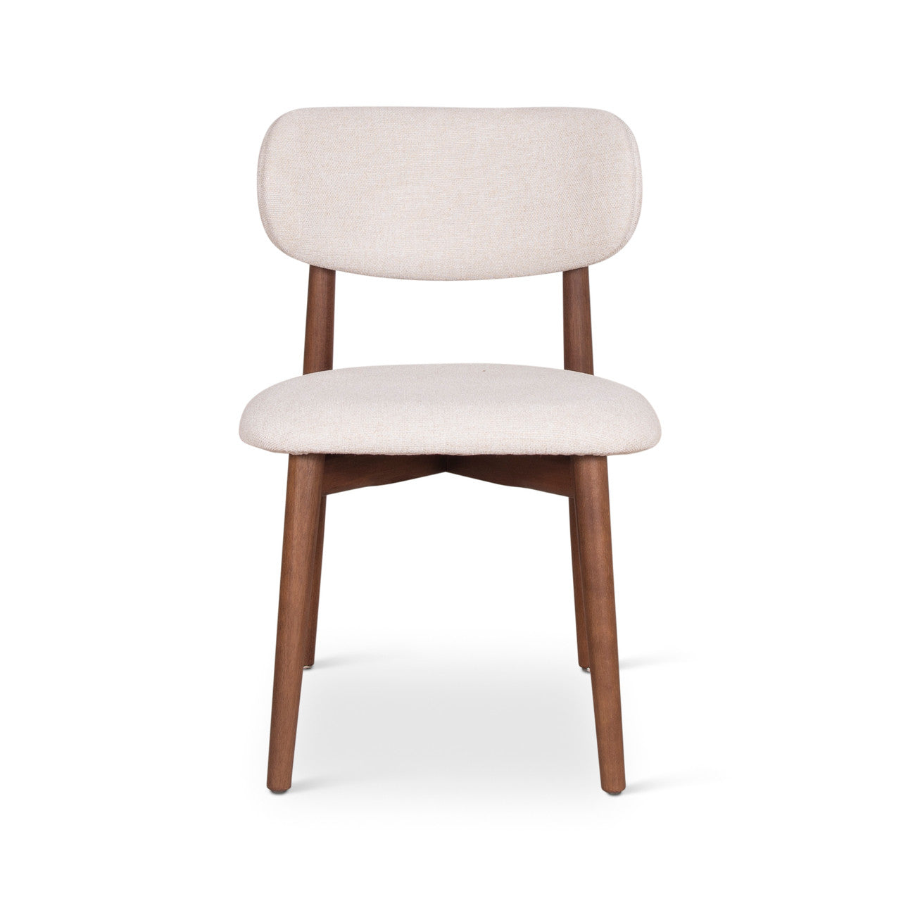 Modern Brazilian - Lucia Side Chair - Harvest Natural Upholstery - Nogal Frame