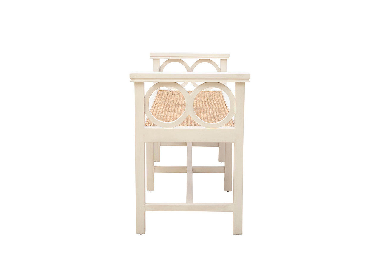 Cream Circles Bench - 54.25'