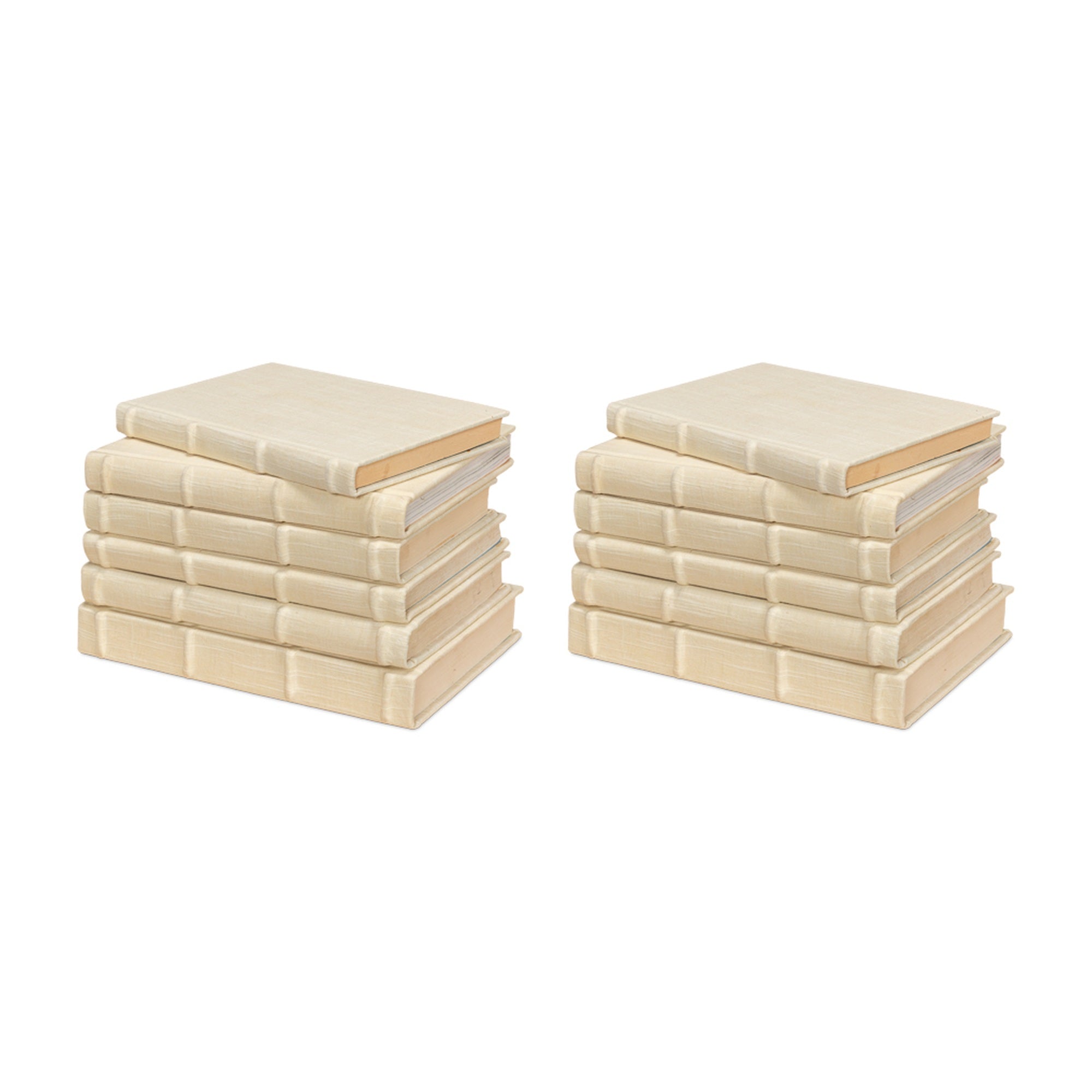 Ecru Linen Books, Set/12 by Sarreid Ltd