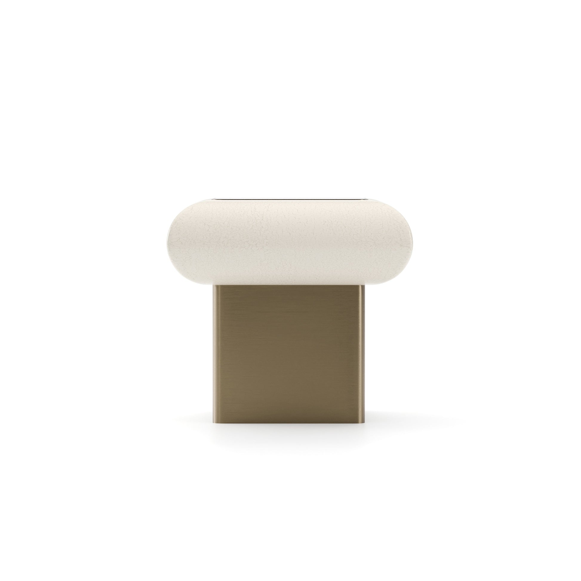 Seta Side Table Craze Brushed Gold 23" by Caracole