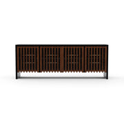 Pinstripe Dark Sideboard Champagne Gold 84" by Caracole