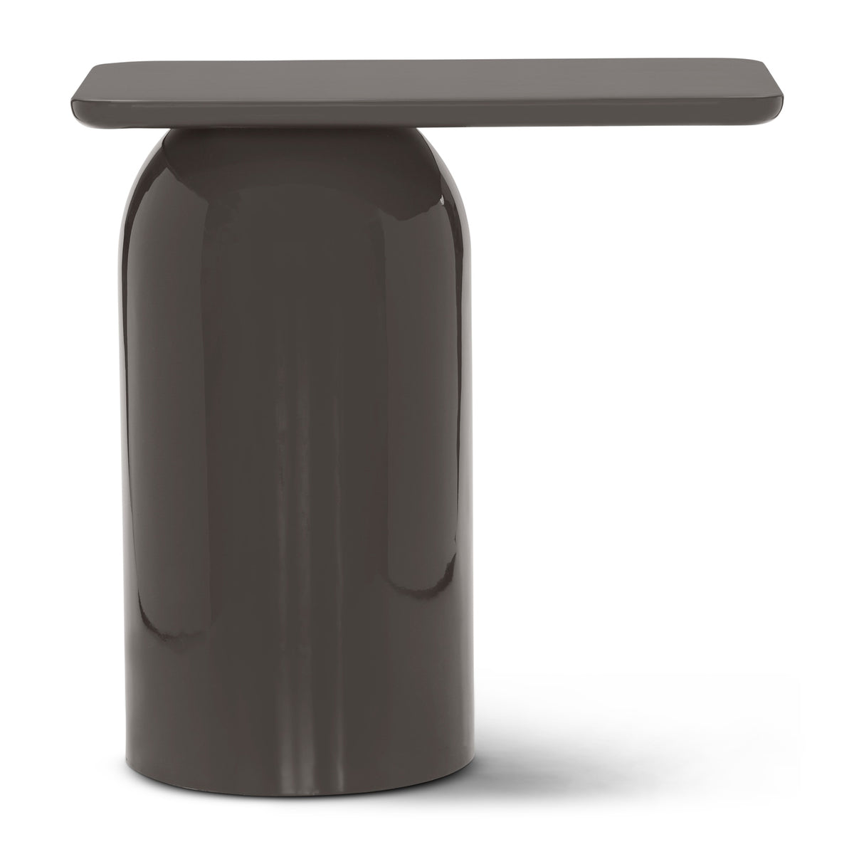 Alessia Enamel End Table Deep Umber Brown by Urbia - detail 3