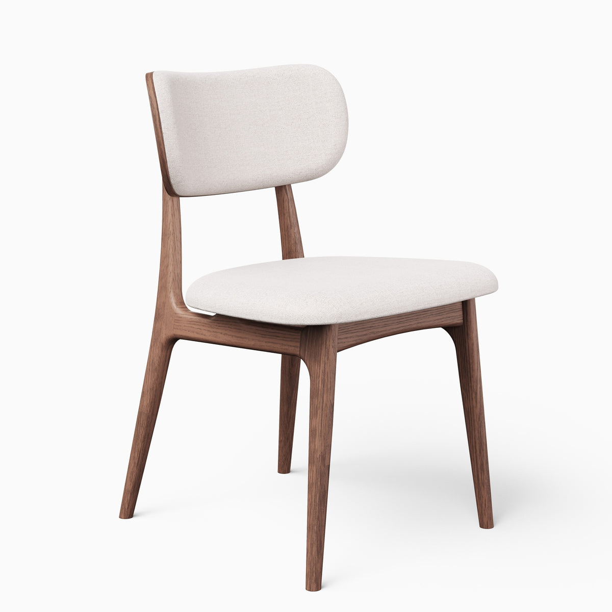 Modern Brazilian Claudia Side Chair Harvest Natural Upholstery - Nogal Frame by Urbia - detail 2
