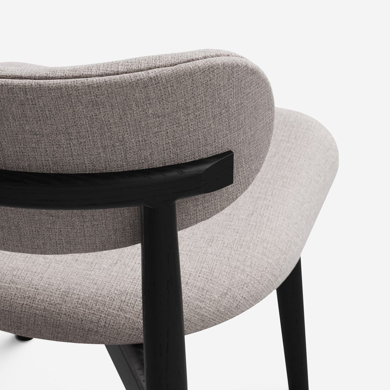 Modern Brazilian - Lucia Side Chair - Harvest Jute Upholstery - Ebano Frame