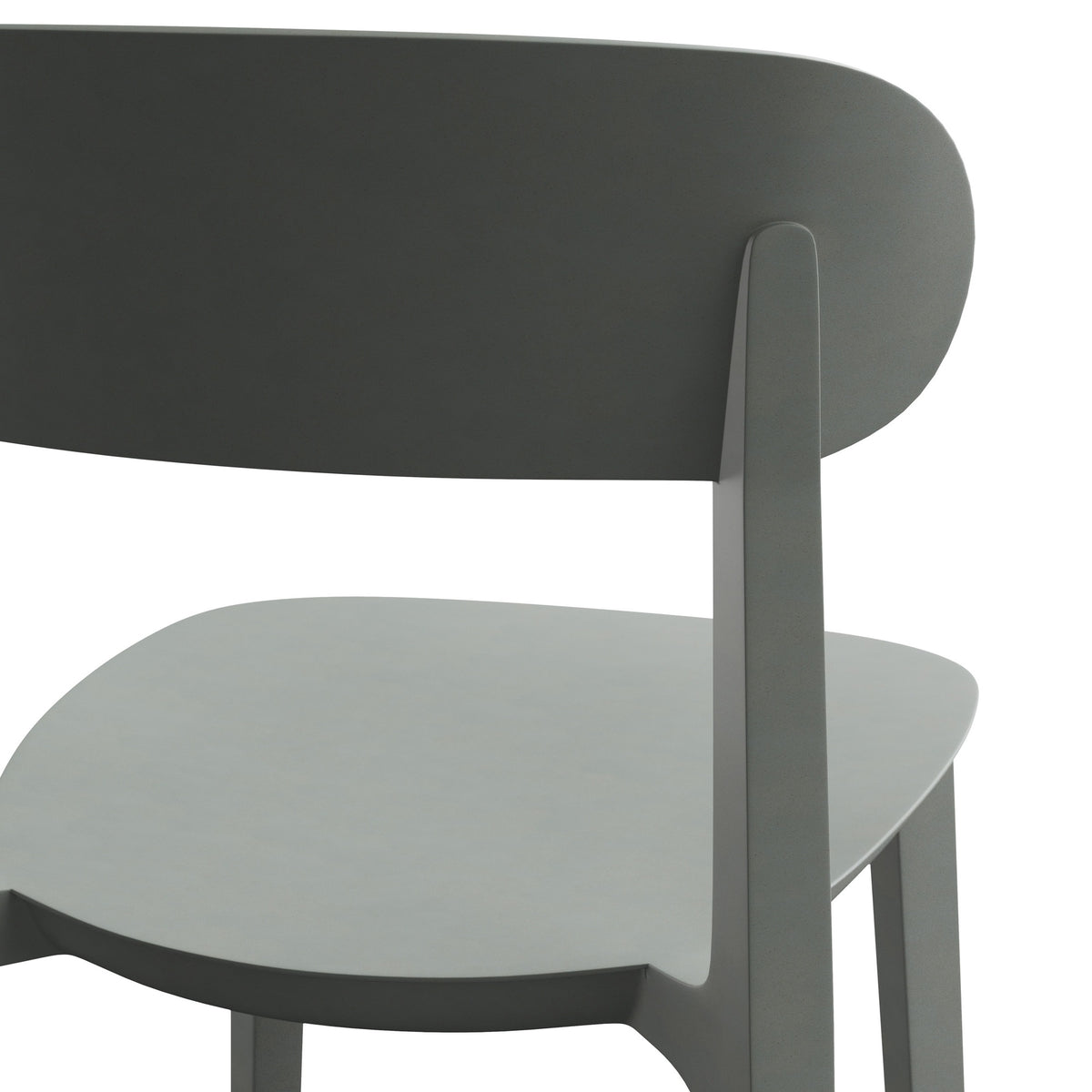 Metro Spencer Eco-Friendly Outdoor Stacking Chair Set of 4 - Moss Grey by Urbia - detail 7