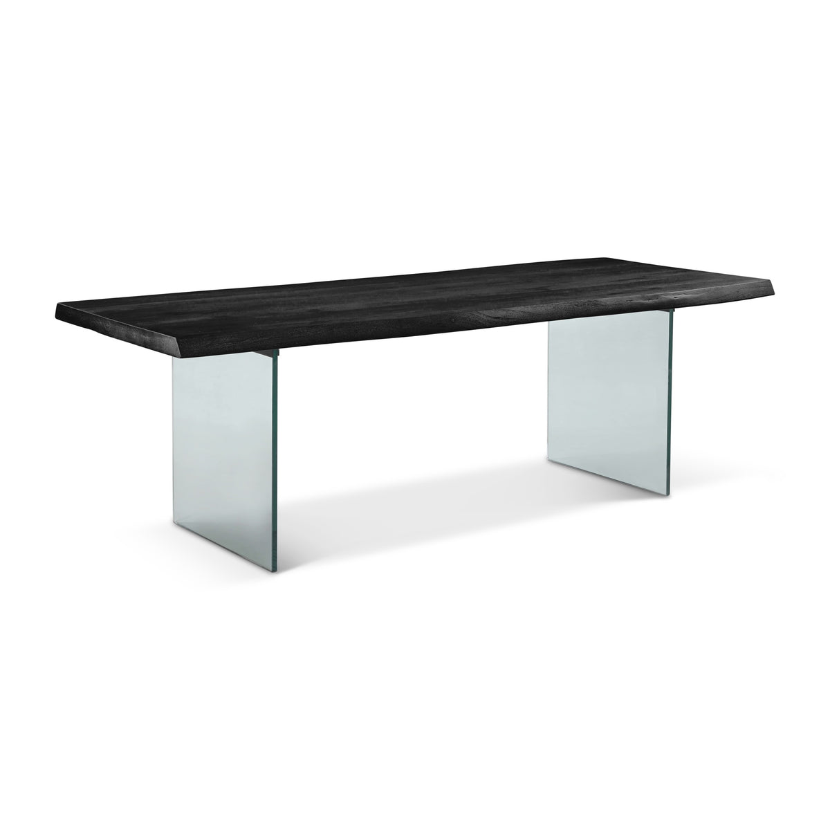 Brooks Dining Table Glass Base 40" x 92" Ebonized Top - Clear Glass Base by Urbia - detail 2