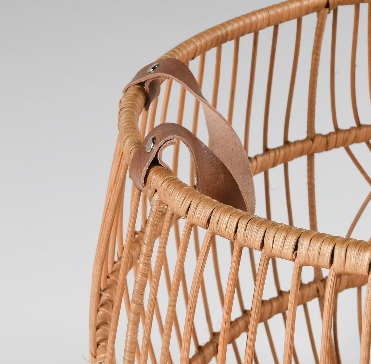 Rattan Iron Basket - Natural - Medium
