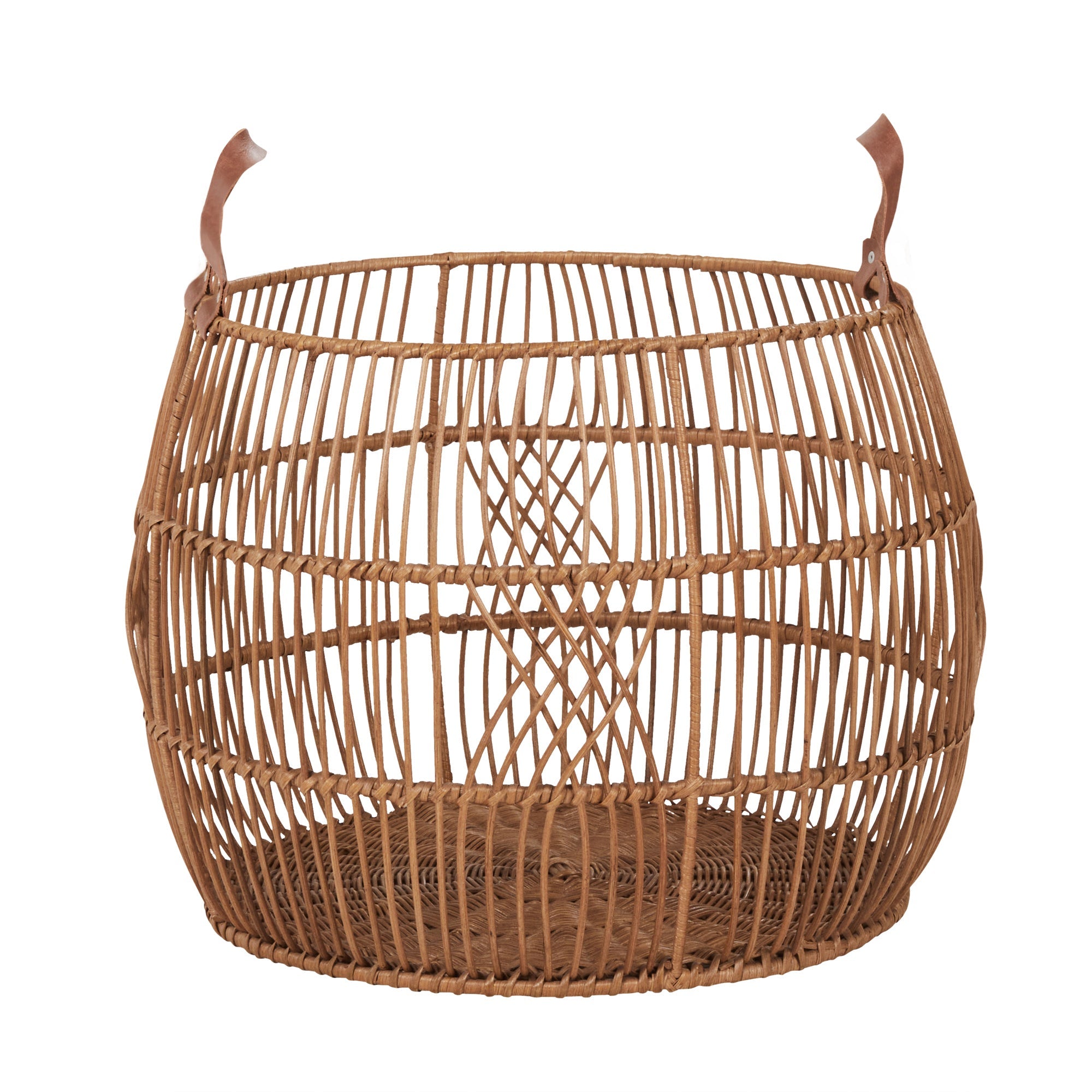 Rattan Iron Basket - Natural - Medium