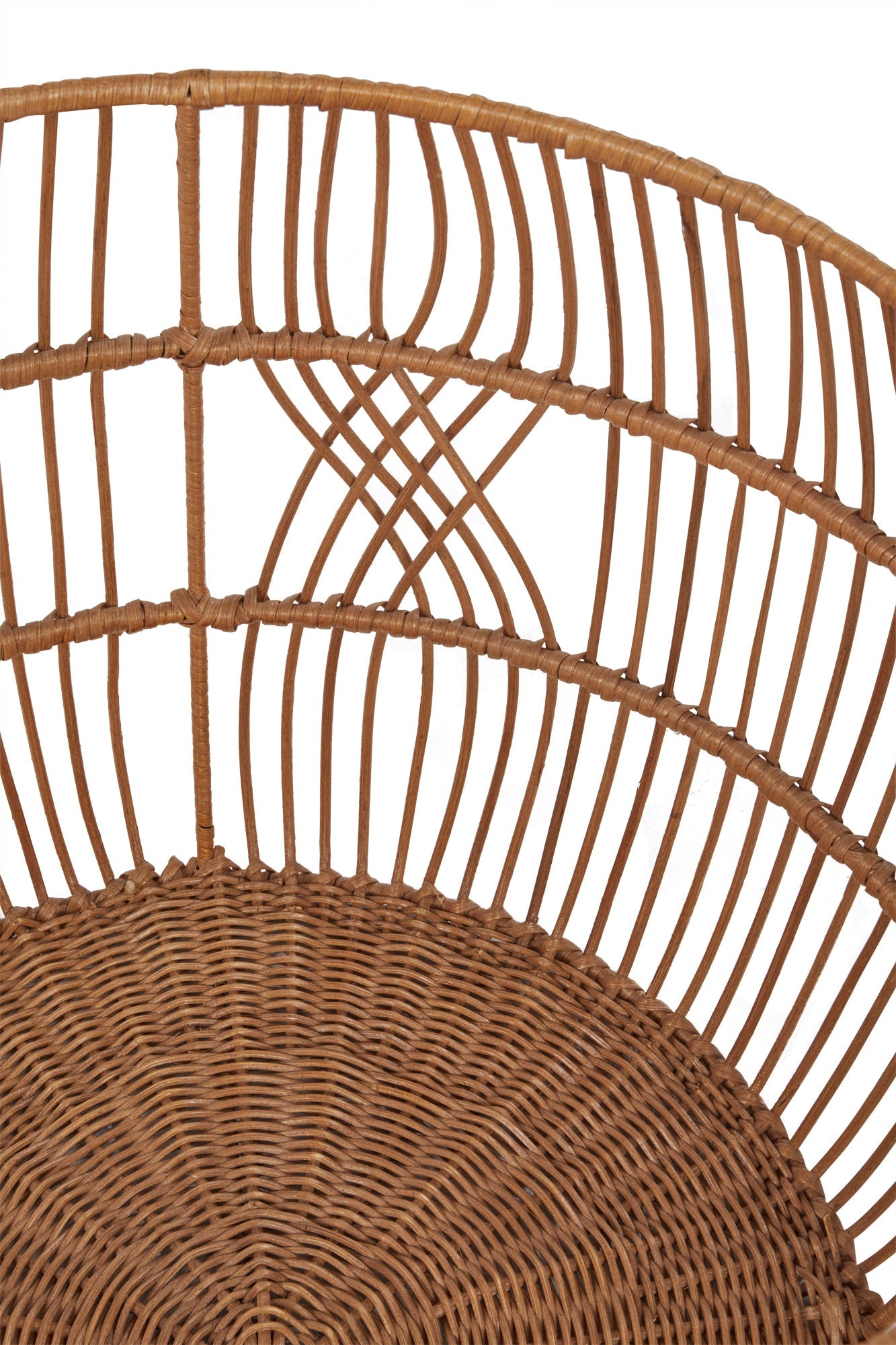 Rattan Iron Basket - Natural - Medium
