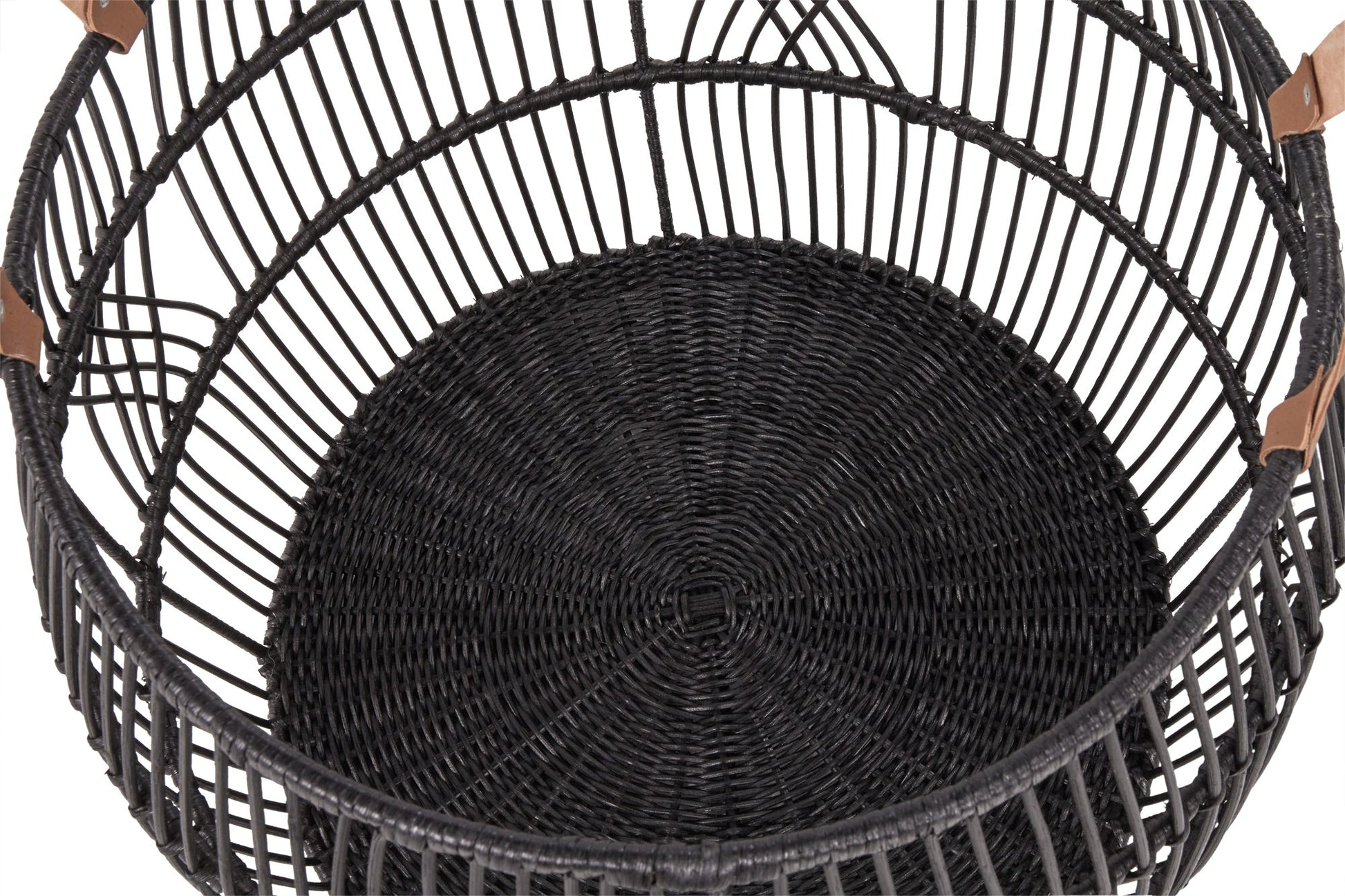 Rattan Iron Basket - Black - Medium