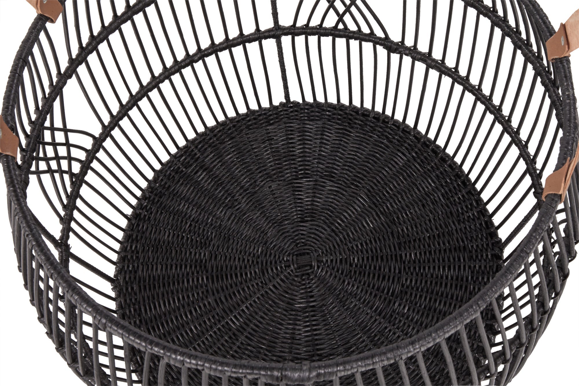 Rattan Iron Basket - Black - Medium