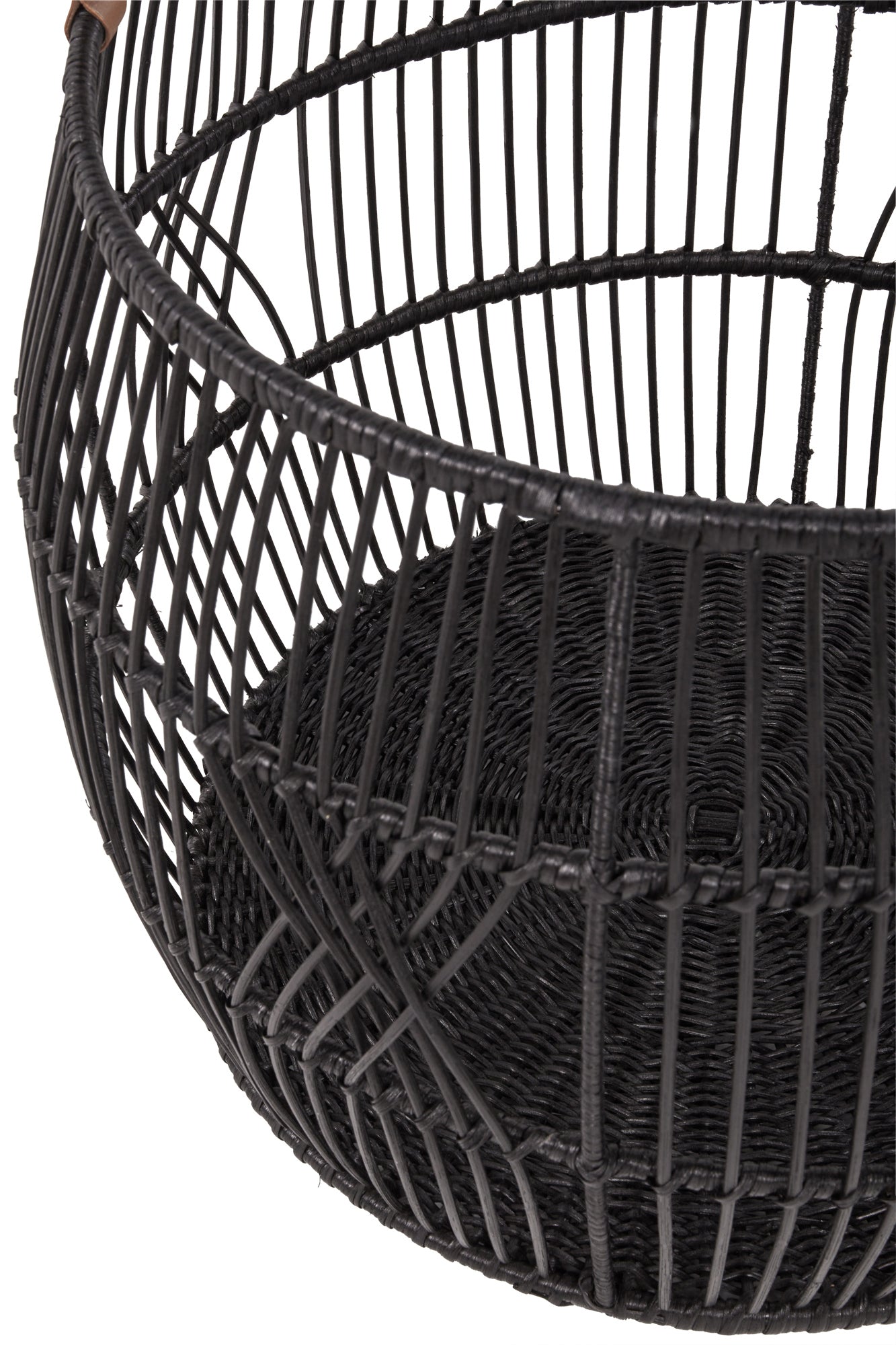 Rattan Iron Basket - Black - Medium