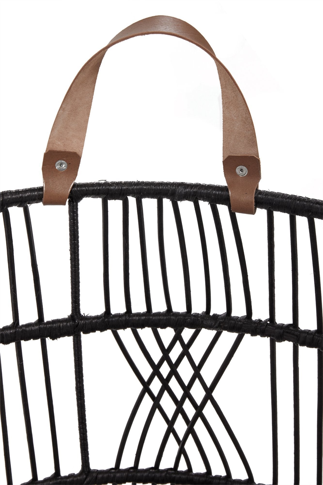 Rattan Iron Basket - Black - Medium