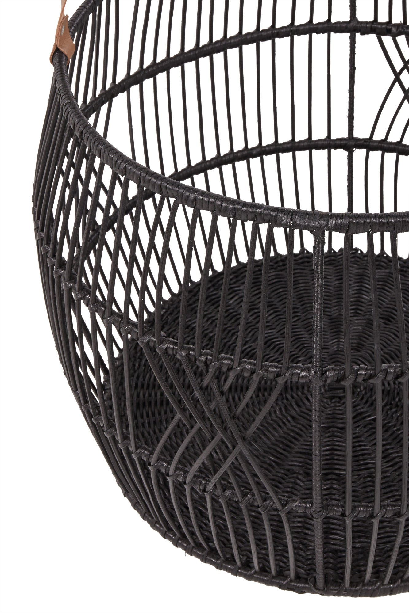Rattan Iron Basket - Black - Medium
