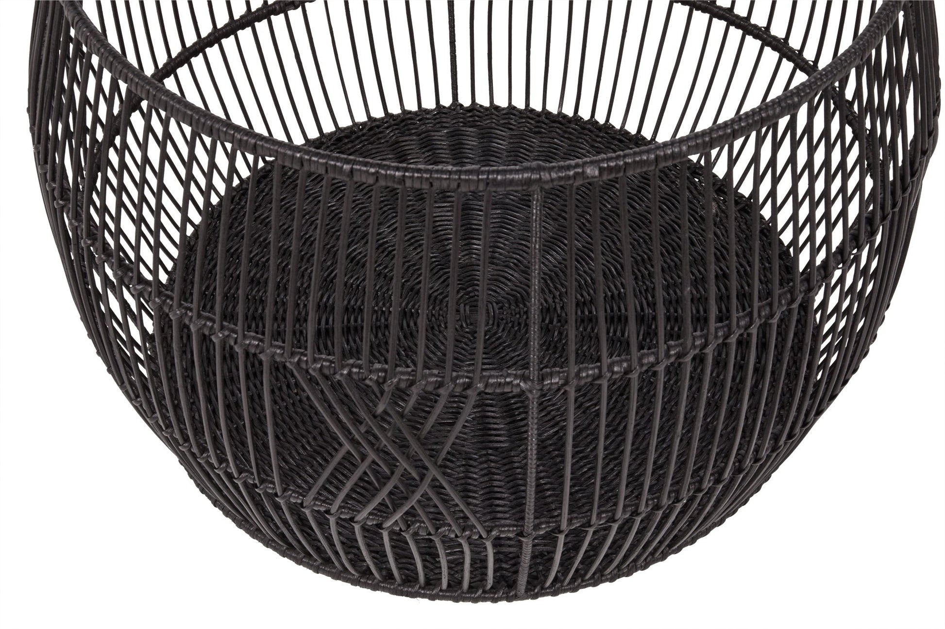 Rattan Iron Basket - Black - Medium