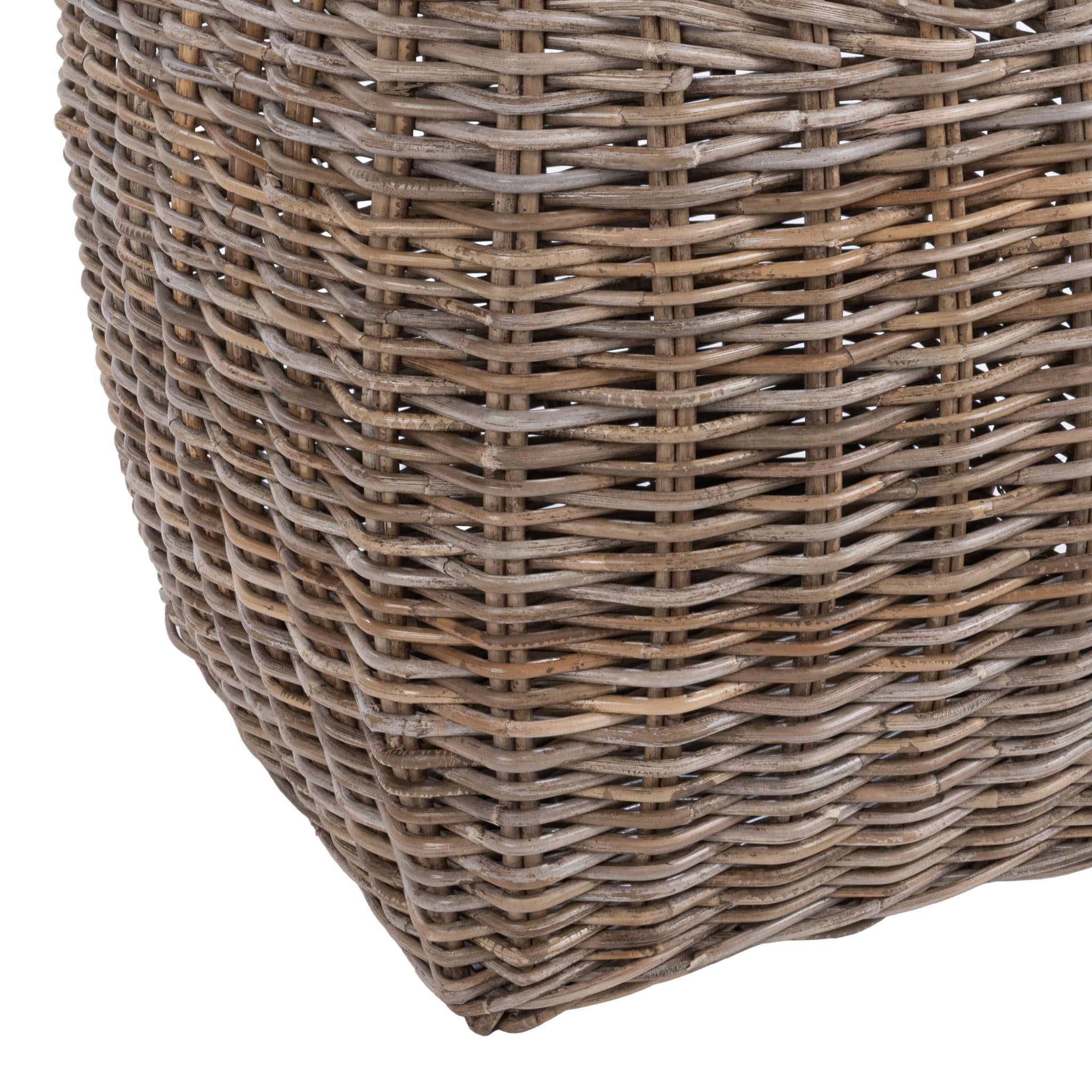 Kubu Rattan Tall Basket - Gray