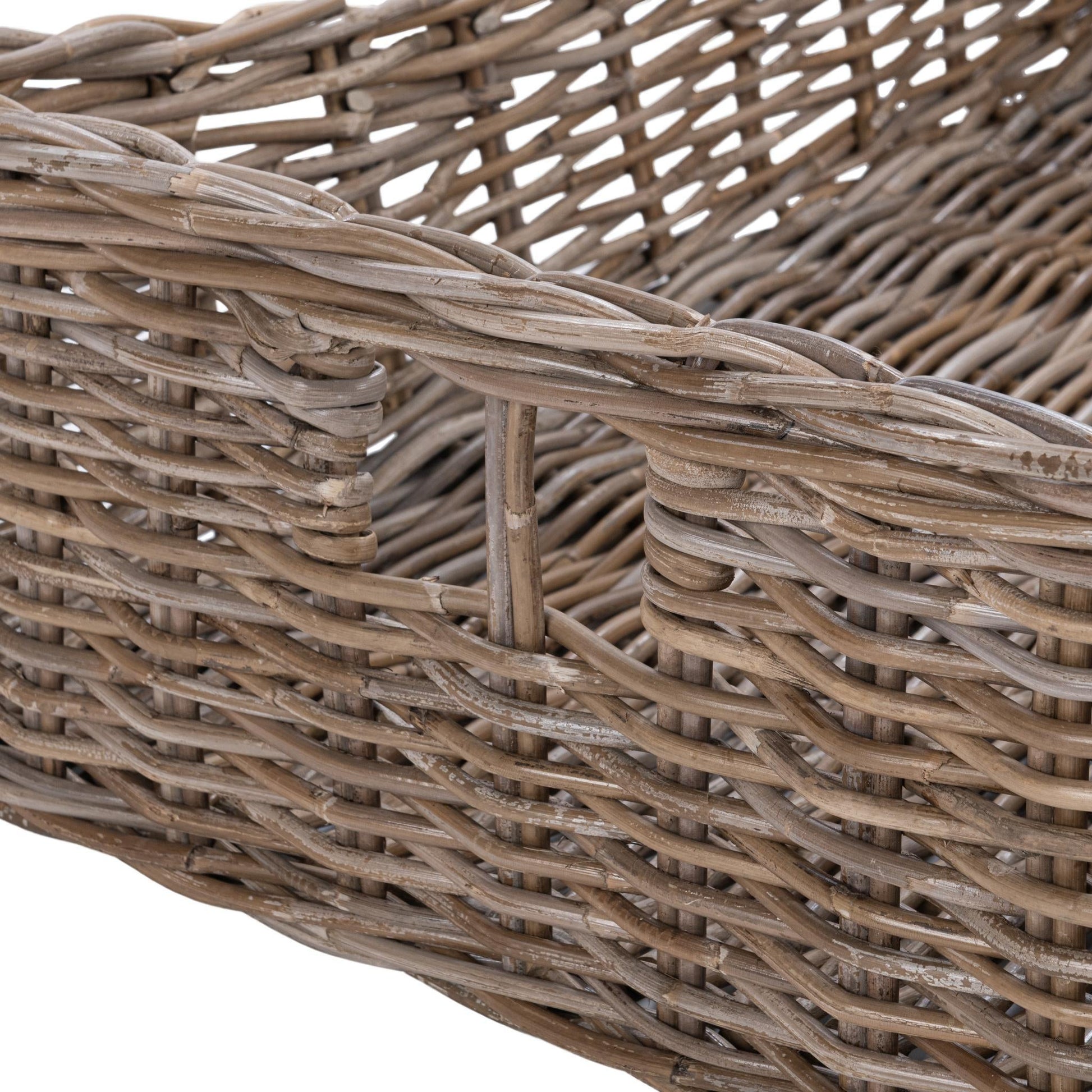 Kubu Rattan Short Basket - Gray