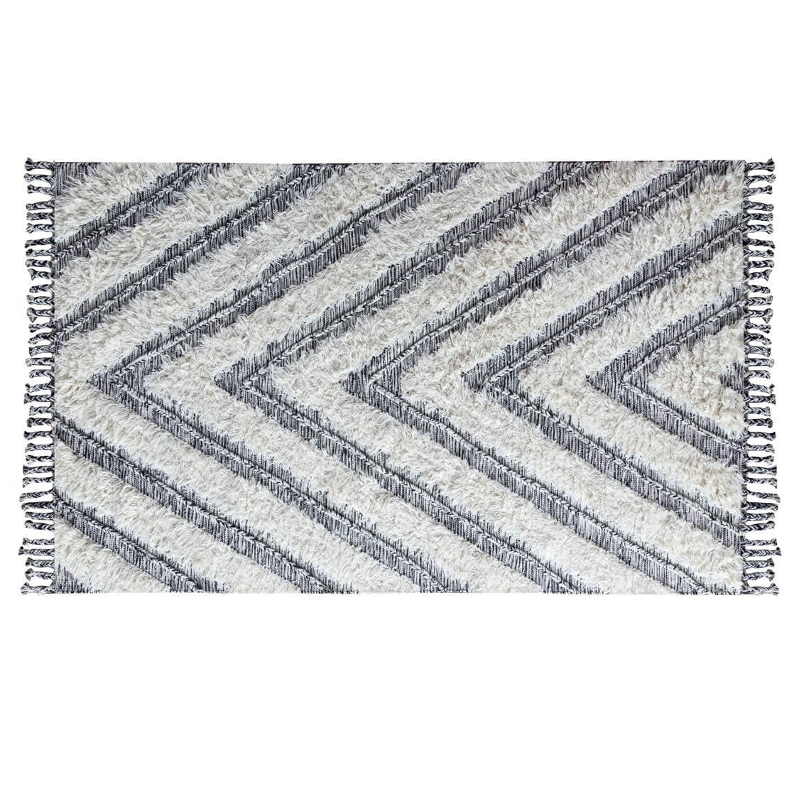 Chevron Moroccan Kilim Shag Area Rugs